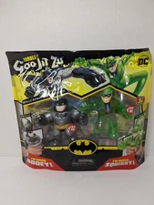 RARE METALLIC BATMAN VS RIDDLER HEROES OF GOO JIT ZU DC Universe Stretch Toy NEW