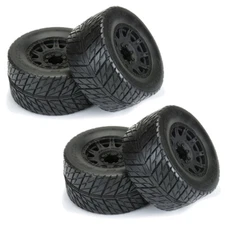 Pro-Line Street Fighter HP 3.8" Street BELTED Tires Mounted w/ Black Wheels (4)
