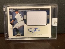 Daniel Espino 2023 Panini Three And Two Rookie Jersey Auto RC 14/99 Cleveland