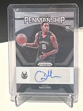 2023-24 PANINI PRIZM OMARI MOORE ROOKIE PENMANSHIP SILVER AUTO RC RP-OMM BUCKS