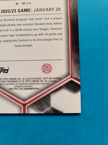 2023-24 Bowman Best U Cameron Brink #78 verde mini diamante /99 RC rookie - Foto 13 di 15