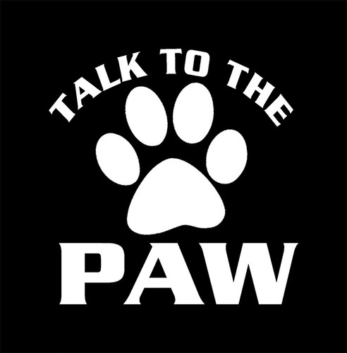 Black Long Sleeve Funny T Shirt, Talk To The Paw. Dog Rescue 100% Cotton,Unisex - Picture 2 of 3