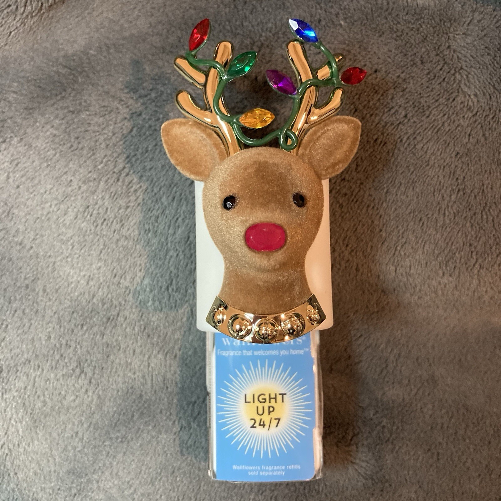 Bath & Body Works Christmas Reindeer Antler Lights Wallflower Plug New in Box-image