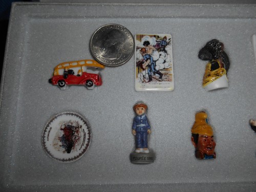 FRENCH FIREFIGHTING Set of 10 Porcelain FEVES Figures Display Case FIREFIGHTERS - Bild 7 von 8