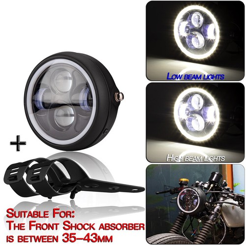 Faro LED Universal Moto 6.5" con Soportes Luz Luz Alta Baja 12V - Imagen 5 de 12