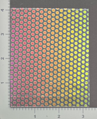 #ad #ad CBS Dichroic Glass 90 COE 3quot; x 4quot; Dots #2 on Thin Clear $11.00