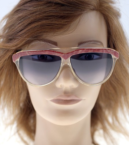Laura Biagiotti Italy 'OXSOL' Mod. 60-C131 ladies golden glitter sunglasses - Picture 12 of 13
