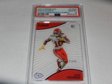 2022 Isiah Pacheco Panini Chronicles Clear Vision RC Purple PSA 10 11/49 POP 1!