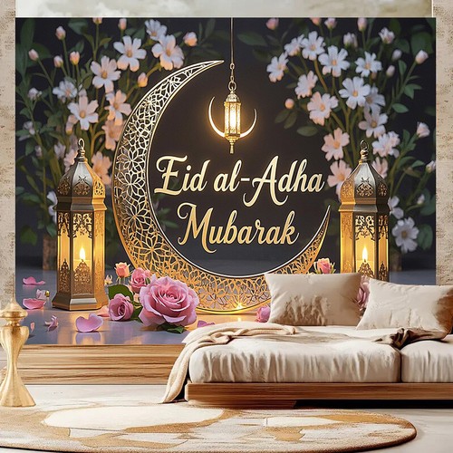 Sfondo Eid Mubarak cabina famiglia servizio fotografico sfondo musulmano forniture Ramadan - Foto 5 di 19