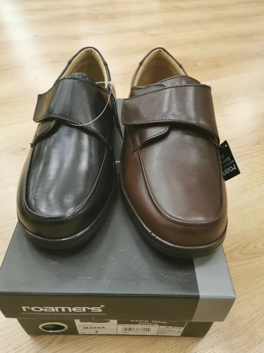 Mens extra shop wide velcro shoes