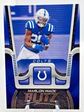 2021 Panini Playbook Football Marlon Mack Blitz BTZ-MMA Indianapolis Colts