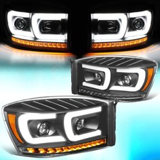For 2006-2009 Ram Truck Dual Led Drlsequential Signal Projector Headlight Lamps For 2006-2009 Ram Truck Dual Led Drlsequential Signal Projector Headlight Lamps