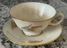 ☘☘☘Lenox Harvest Fine China Pedestal Tea Cup and Saucer Retired Family Estate☘☘☘