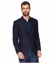 Kenneth Cole Reaction L28003 Men's Blue Techni-Cole Stretch Suit Blazer Size 40R
