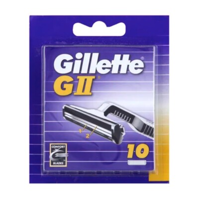 Gillette GII G 2 Ersatzklingen - 10er Pack I Doppelklingen in OVP - NEU
