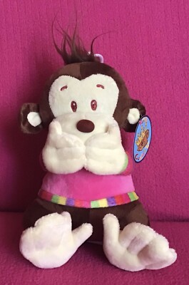 King Cuddly Brown Punk ''Speak No Evil'' Affe weiches Plüschtier 7 Zoll Etikett DP Freizeit