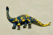 Vintage Marx Brontosaurus 1960s Plastic Dinosaur Prehistoric Figure Painted