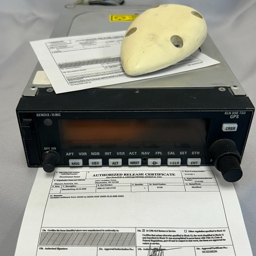 BENDIX/KING KLN 89B GPS P/N 066-01148-0102 B-RNAV WITH 8130, KA 92 Antenna, Tray