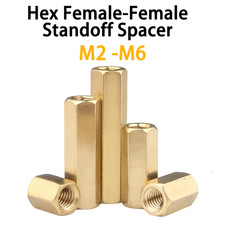 M2 M2.5 M3 M4 M5 M6 Hex Hexagon Standoff Spacer Brass Thread Pillar Studs Female