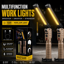 Rechargeable Led Cob Work Light Mechanic Flashlight Lamp Magnetic Base Bright