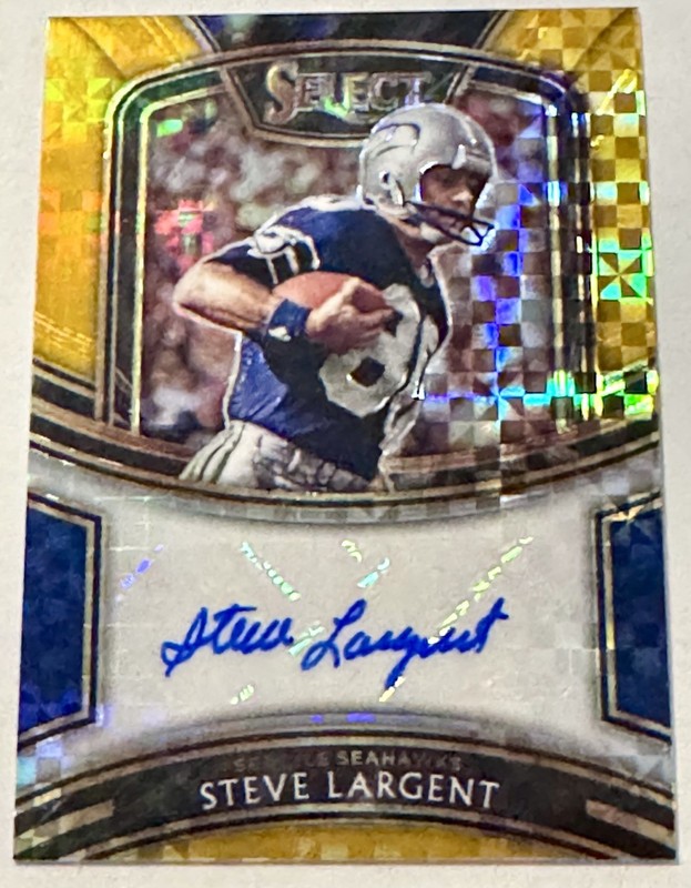 Steve Largent 2020 Panini Select Signatures Gold Prizm Auto /10! # 1/10 Seahawks