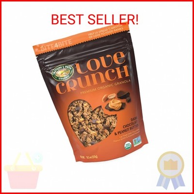Love Crunch Organic Dark Chocolate & Peanut Butter Granola, 11.5 oz (Pack of 1),