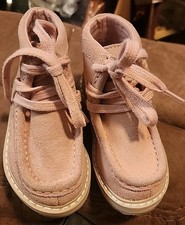 Baby Gap CHUKKA Ankle Boot Toddler SZ 5 Pink Lace Up Casual Shoes