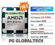 New AMD Ryzen 5 8400F AM5 4.20GHz 6Core 12Threads 16MB 45W CPU processor