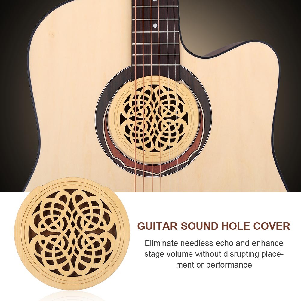 Wood Sponge Guitar Sound Hole Cover Block Protector For Acoustic Classic Guit