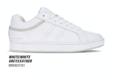 DVS Berra White Leather Skateboarding Shoe Trainers Sneaker US9/UK8