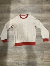 VTG 50s 60s Men's Grey Red Trim Unbranded Sweatshirt Sz 40