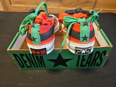 Size 10 - Denim Tears x Converse Chuck 70 Low Pan-African Flag for