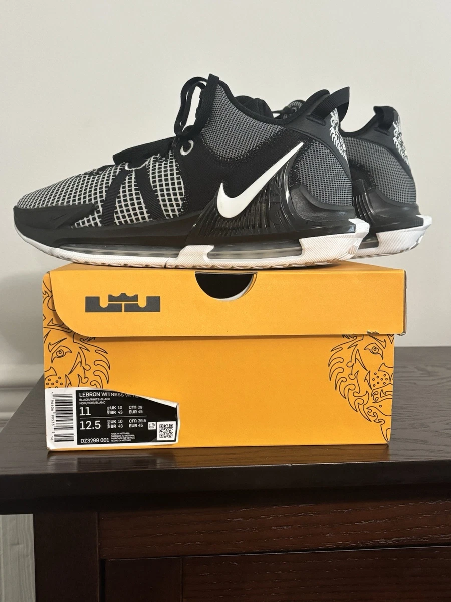 Preços baixos em Nike LeBron Witness 7 White Black | eBay