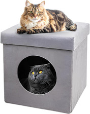 -Indoor Cat Condo for Small Cats  Cozy Cat House for Indoor Cats  Kittens  Wa