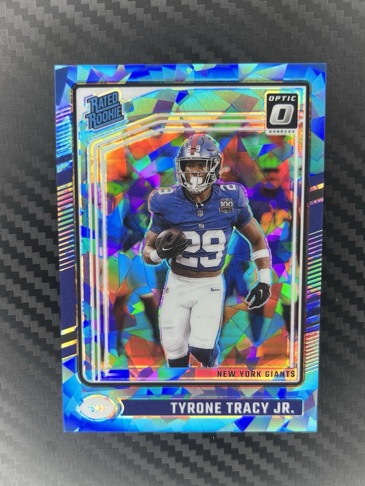 2024 Panini Donruss Optic #259 Tyrone Tracy Jr Ice Prizm /15 Giants Rookie