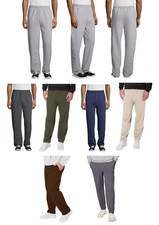 MEN'S OPEN HEM, ECO-FRIENDLY FLEECE SWEATPANTS, POCKETS, DRAWSTRING, SOFT, S-3XL