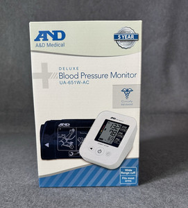 A&D Medical Deluxe UA-651W-AC Upper Arm BP Monitor Wireless Memory w/ Cuff