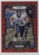 2023 Panini Prizm Rookies Red Wave Prizm 126/149 Peter Skoronski #395 03tv