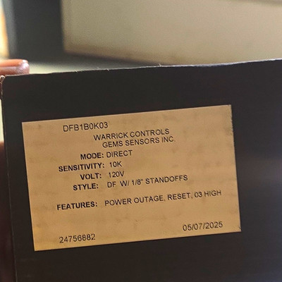 Warrick Controls DFB1B0K03 Direct Mode 120V AC SPDT Control Module