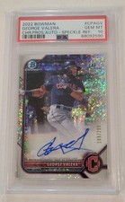 GEORGE VALERA 2022 Bowman Chrome 1st SPECKLE AUTO/299💎PSA 10💎GUARDIANS RC📈HOT