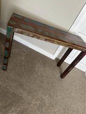 VidaXL Solid Reclaimed Wood Console Table Hallway Table Rustic Industrial 110cm