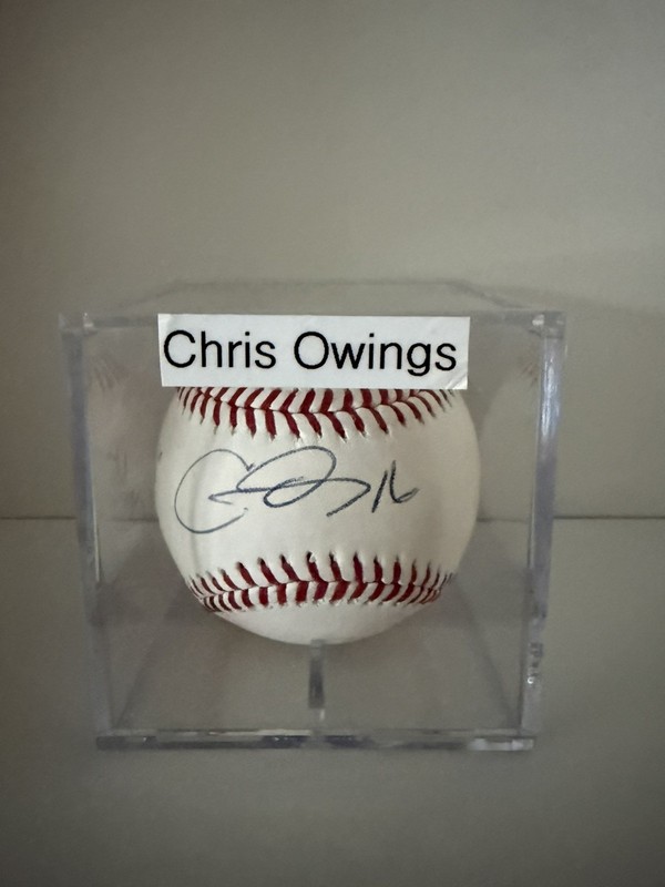 Chris Owings Signed Autograph Official MLB Baseball “Go Dbacks” Inscription JSA 