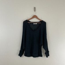 Free People We The Free Thein's Hacci Sweater in Charcoal Womens Size XS