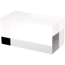 Plymor Clear Polished Acrylic Square Display Block, 4" H x 4" W x 8" D