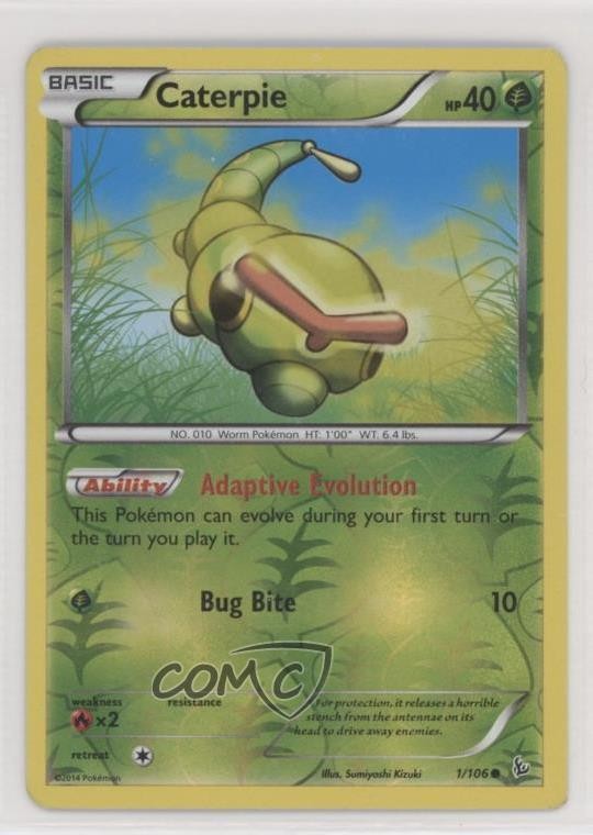 Caterpie Reverse Foil Pokemon XY Flashfire #1