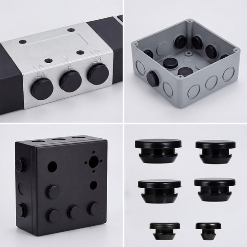 40Pcs Rubber Plugs for Holes Assorted Sizes, Black Stoppers - Picture 4 of 7