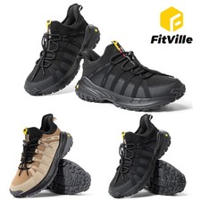 FitVille Mens Hiking Shoes Outdoor Trekking Wide Sneakers Slip Resistant