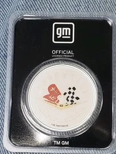 $1953 Corvette White 1 oz 999 Silver Round Colorized w/TEP Medium RARE