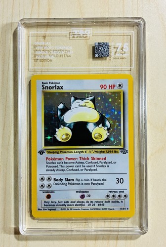 Snorlax (1st Edition) graded TAG 7.5 for sale on eBay