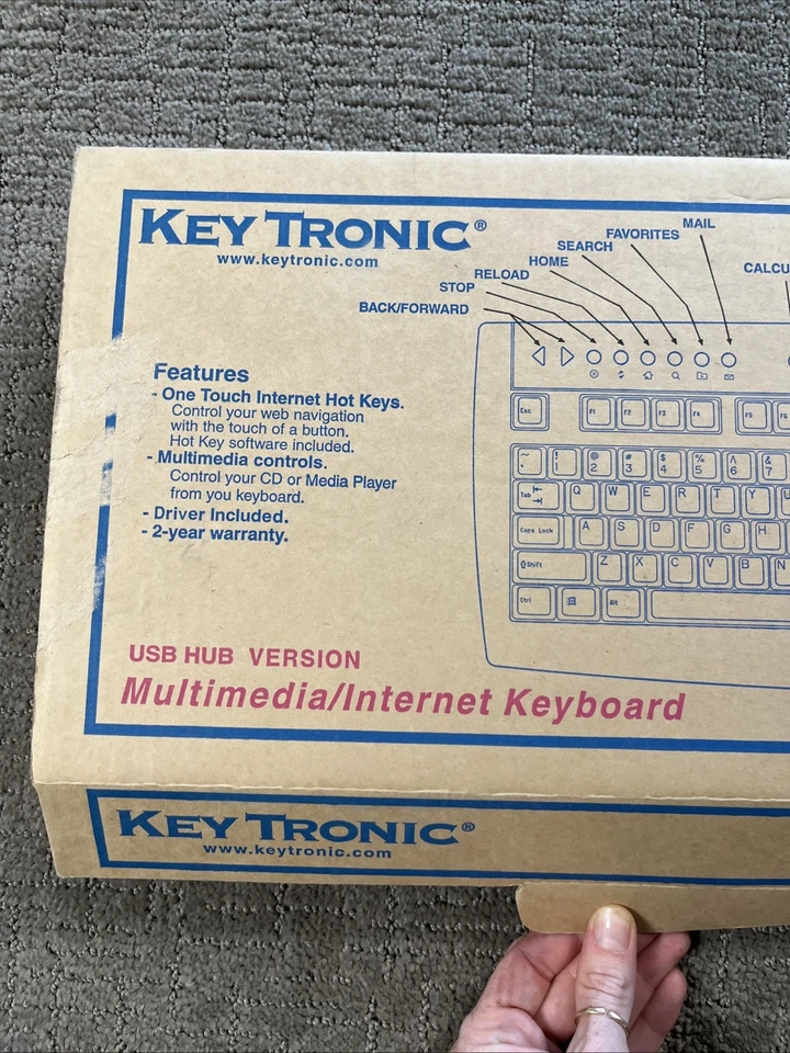 Key Tronic E05351USIMM-C Wired Multimedia Keyboard New In Box - Image 2 of 4